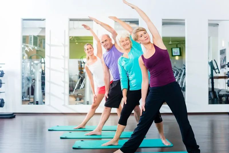 Gymnastikgruppe beim Training